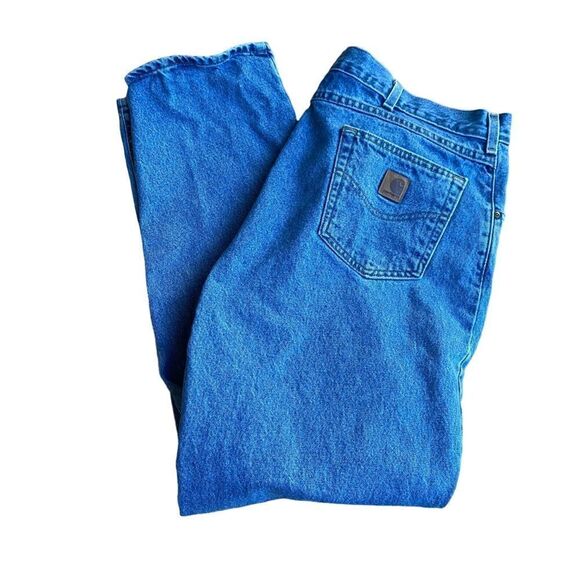Carhartt Men’s Denim Blue Jeans Size 38 32 - Picture 1 of 6